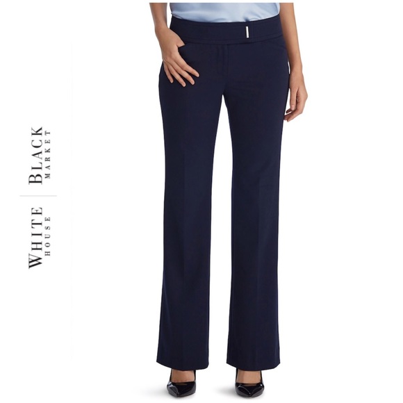 WHBM Seasonless Bootcut Navy Pants - Picture 5 of 12